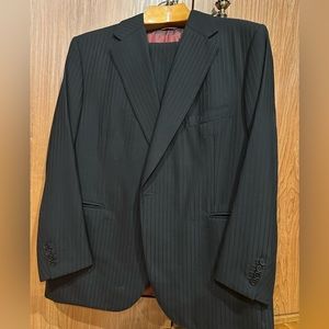 Custom Made Suit - Size 58R/3XL - Italian Wool PinStriped - With Pants